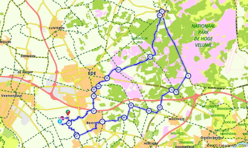Route in Gelderland