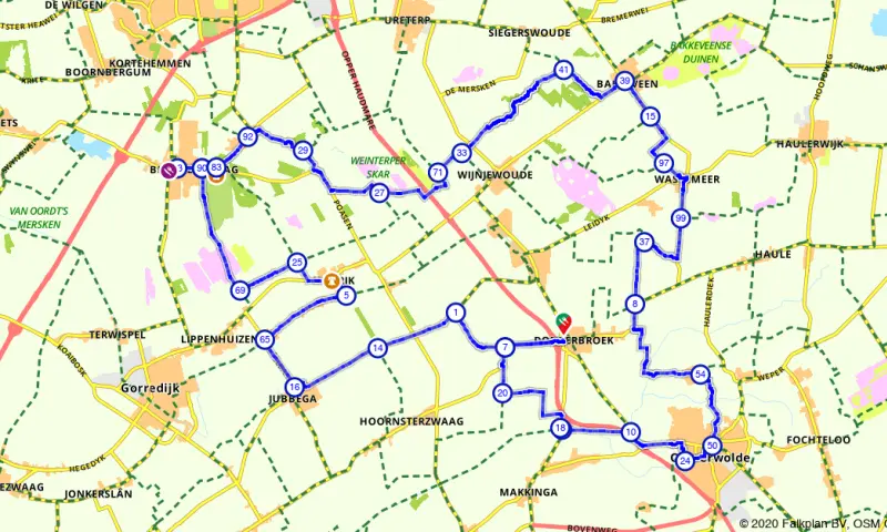 Route in Friesland