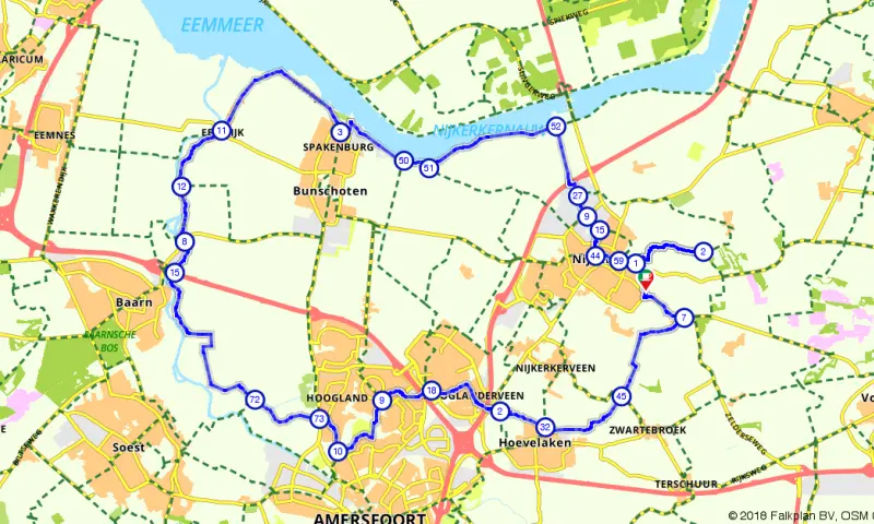 Route in Gelderland