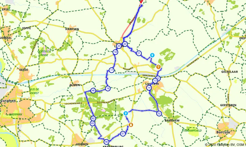 Route in Gelderland