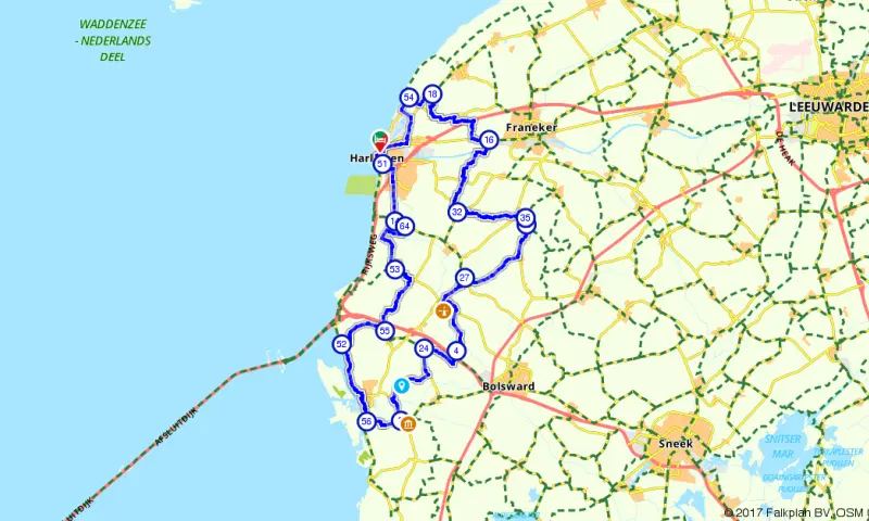 Route in Friesland
