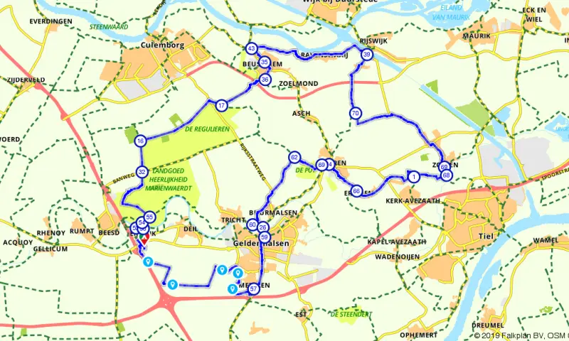 Route in Gelderland