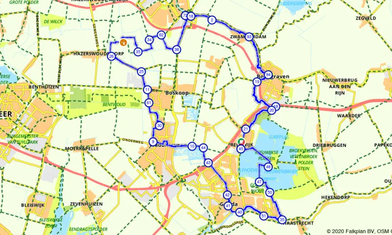 Route Zuid-Holland