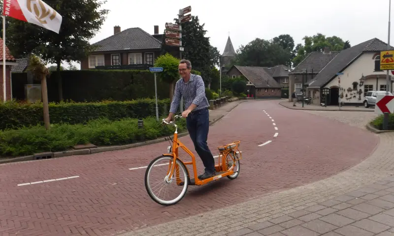 Hard door de bocht fietsen