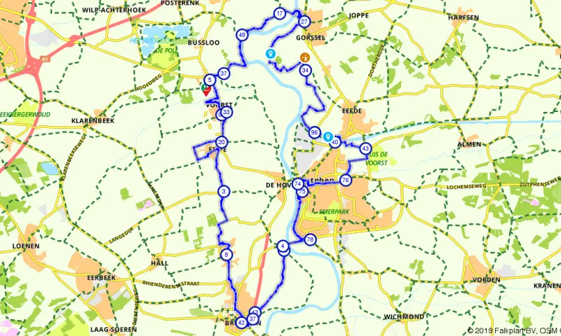 Route in Gelderland