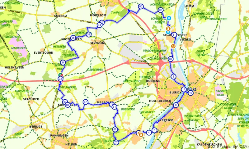 Route in Limburg