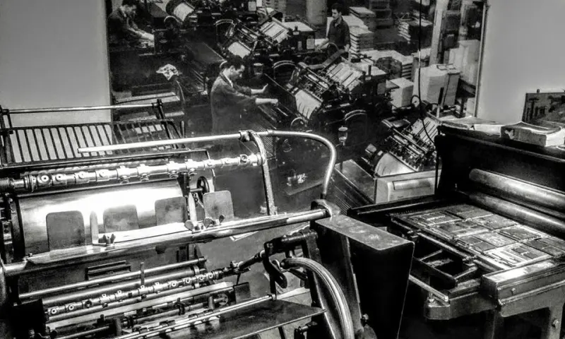 Drukmachines in museum