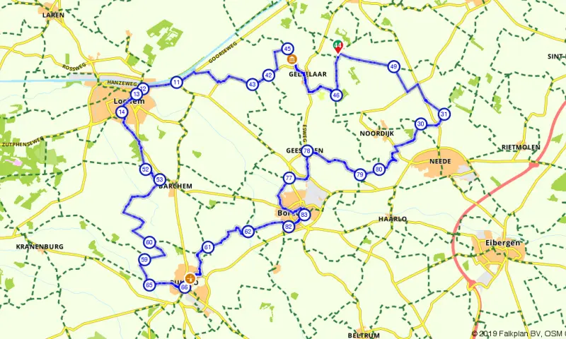 Route in Gelderland