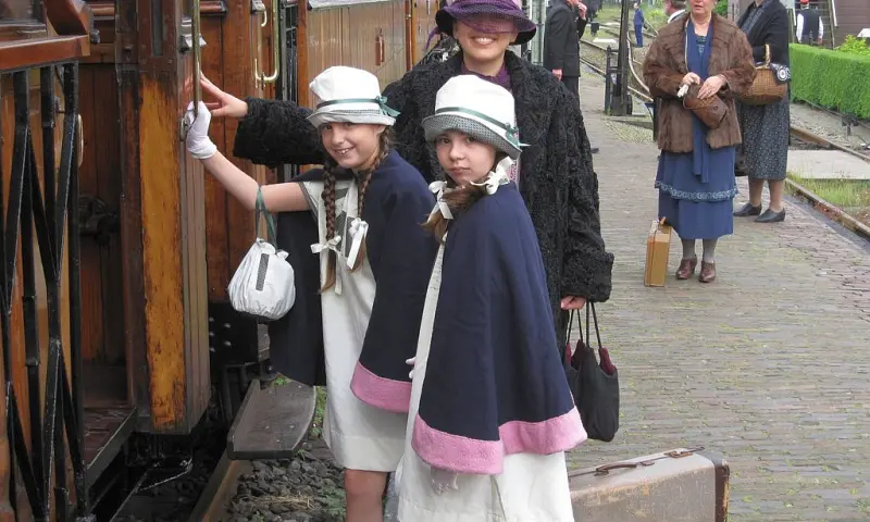 In oude klederdracht