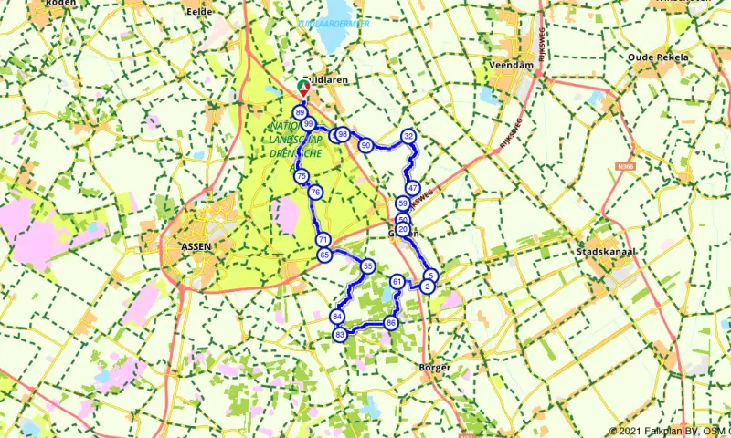 Route in Drenthe