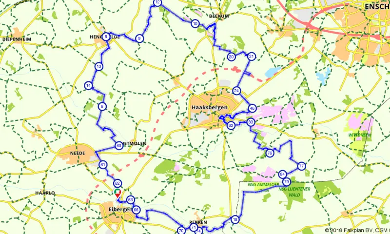 Route in Gelderland