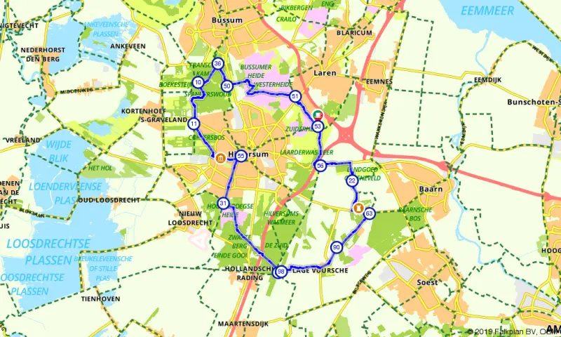 Route in Noord-Holland