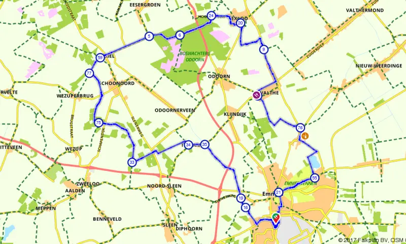 Route in Drenthe