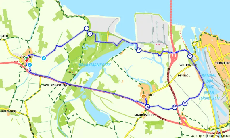 Route in Zeeland