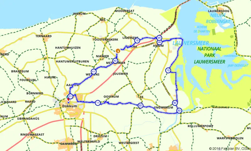 Route in Friesland