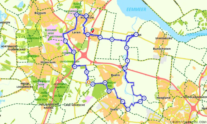 Route in Utrecht