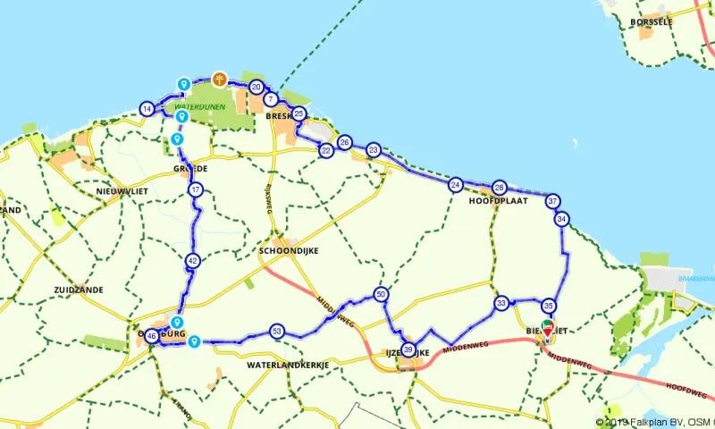 Route in Zeeland