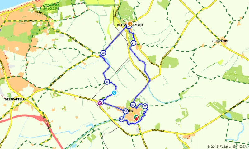 Route in Zeeland