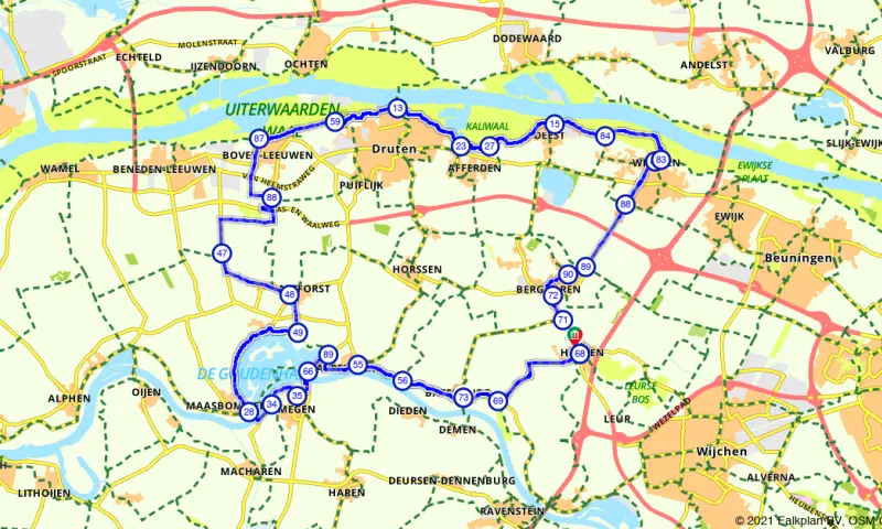 Route in Gelderland