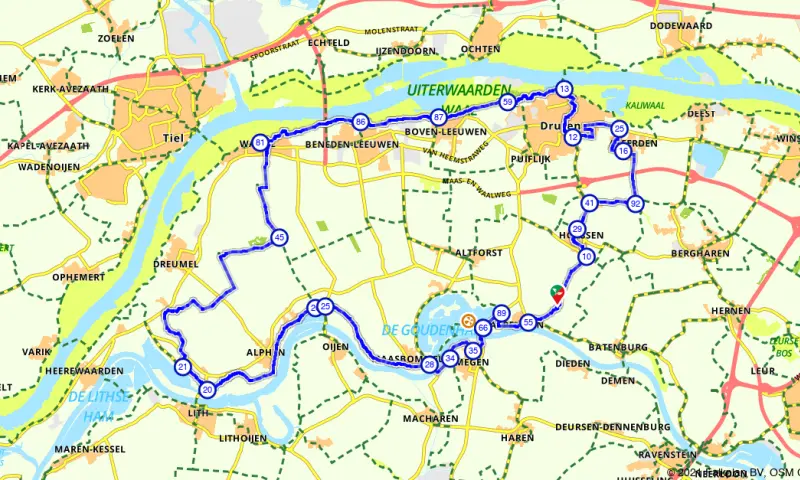 Route in Gelderland
