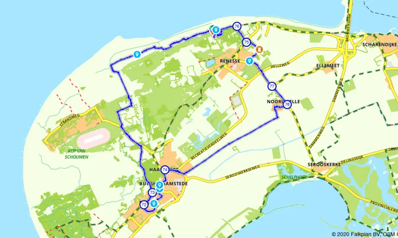 Route in Zeeland