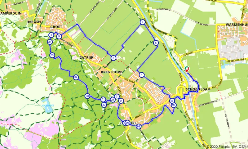 Route in Noor-Holland