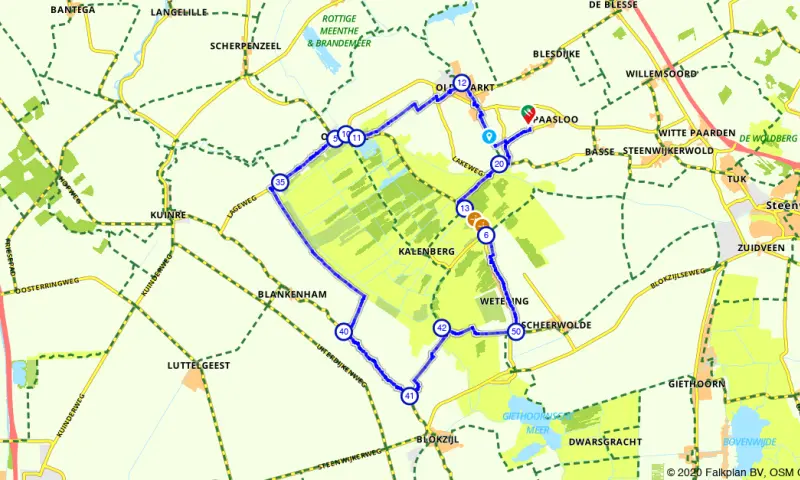 Route Nationaal Park De Weerribben