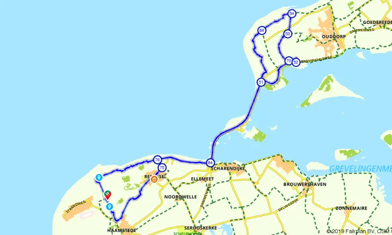 Route in Zeeland