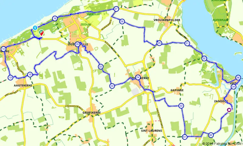 Route in Zeeland