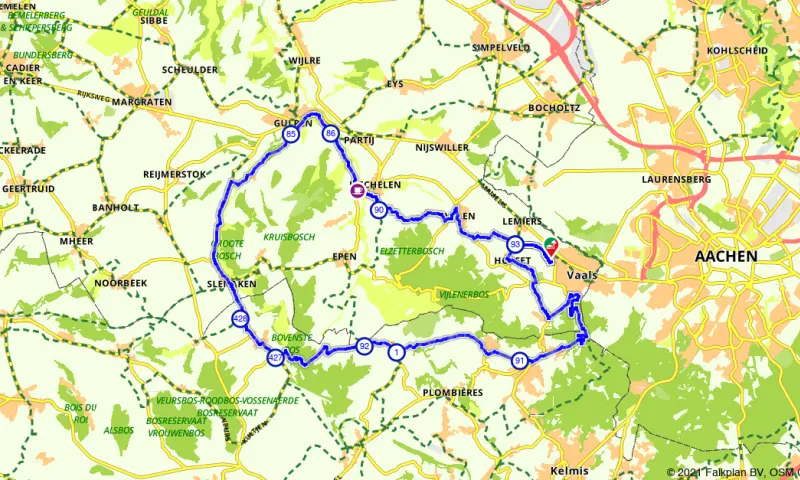 Route in Limburg