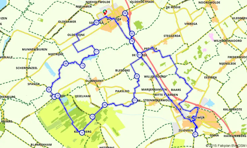 Route in Friesland