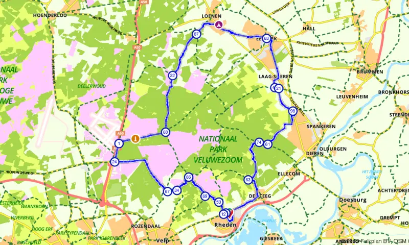 Route in Gelderland
