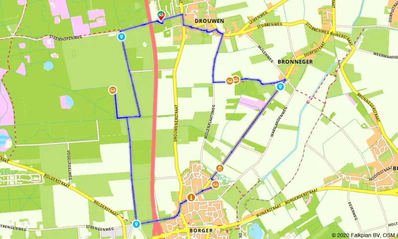 Route in Drenthe