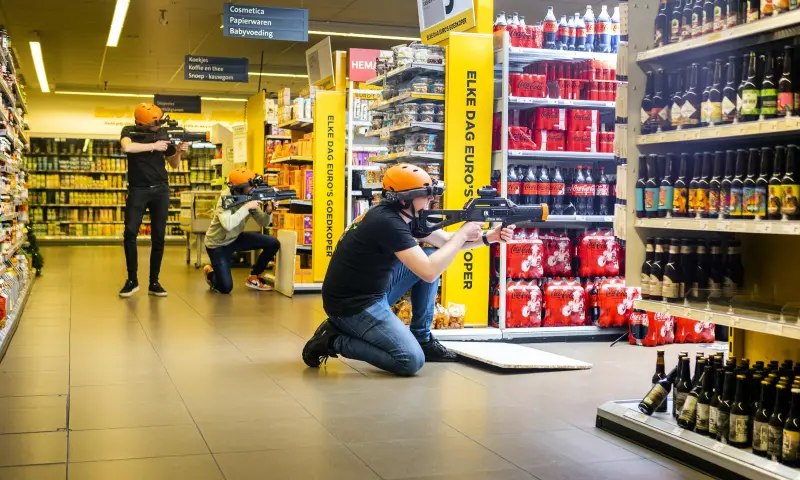 Lasergamen in de supermarkt