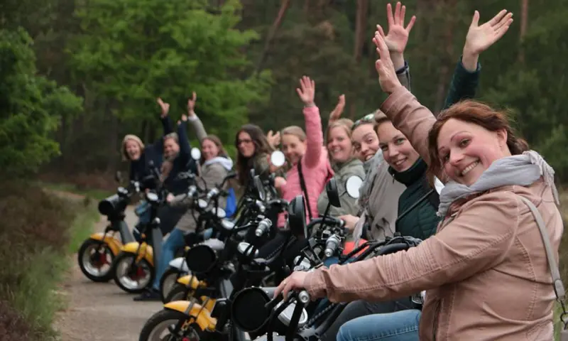 Groepsfoto van bezoekers