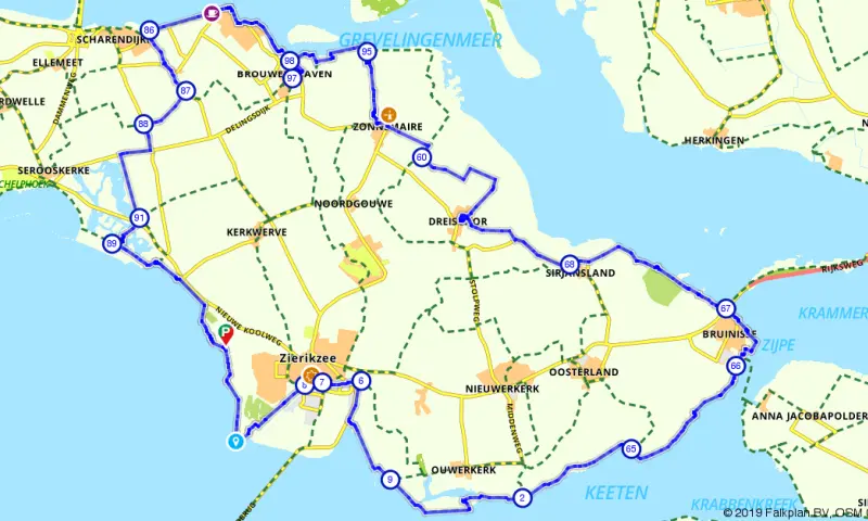 Route in Zeeland