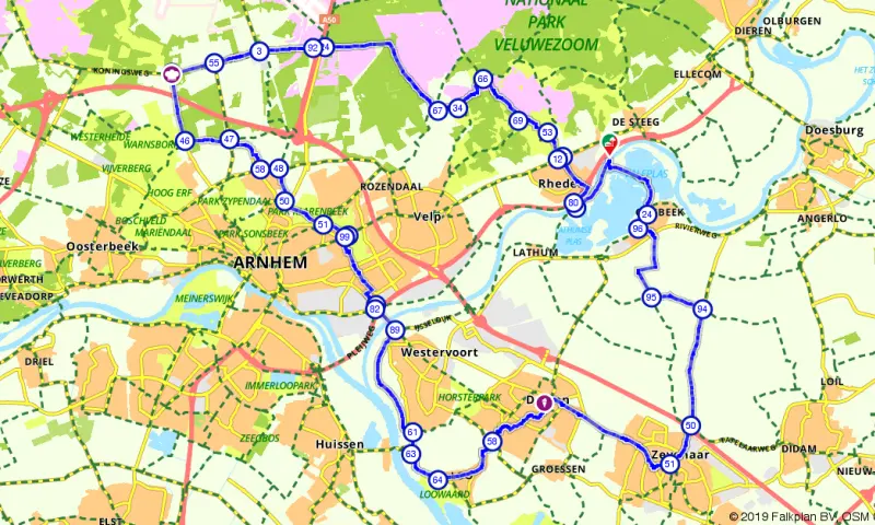 Route in Gelderland