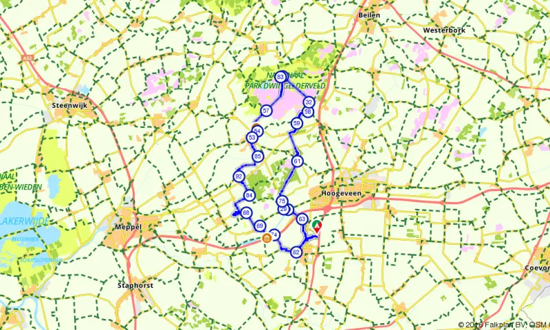 Route in Drenthe