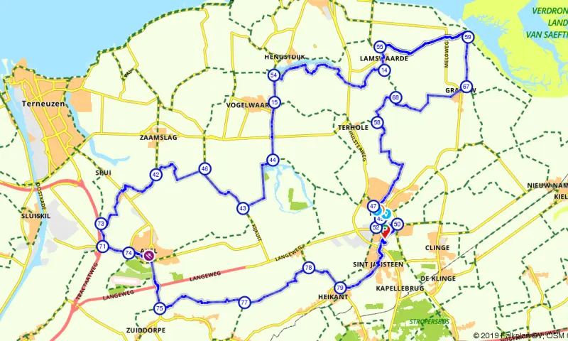 Route in Zeeland