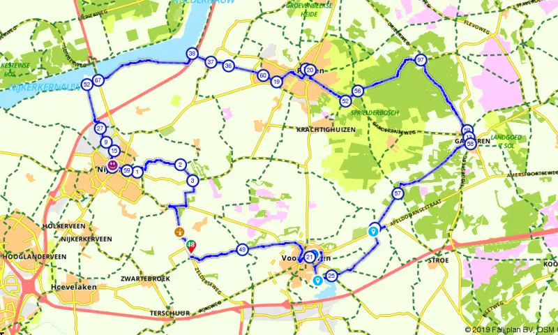 Route in Gelderland