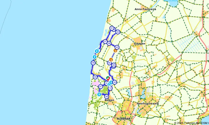Route in Noord-Holland
