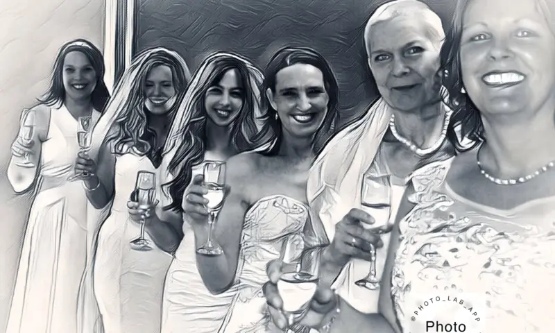 Trouwjurken passen voor de lol