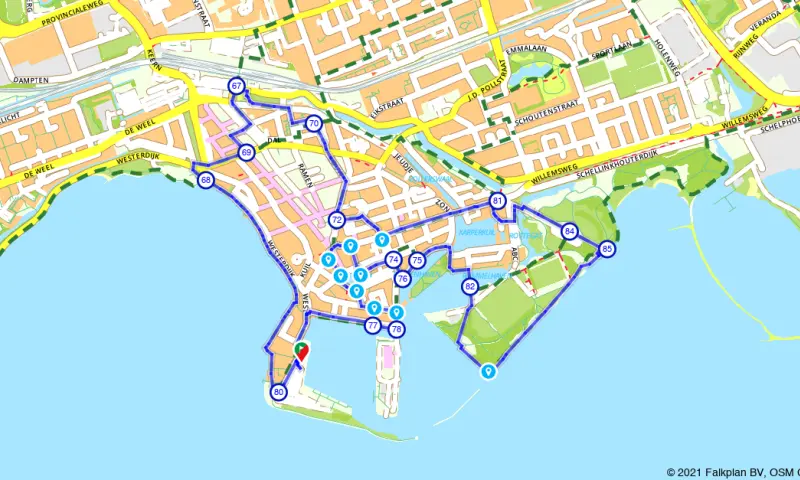 Route in Noor-Holland