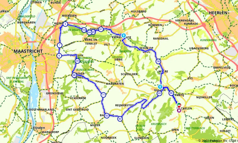 Route in Limburg
