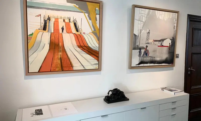 Kunst tijdens tentoonstelling