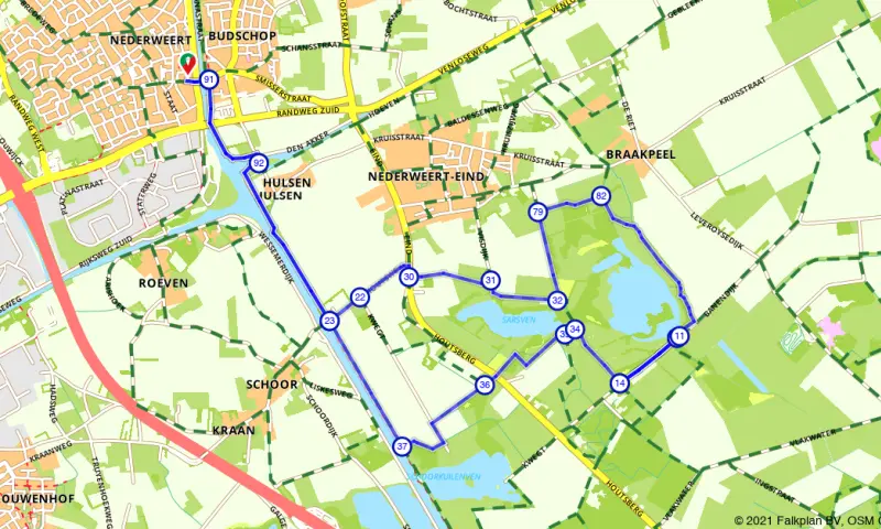 Route in Limburg