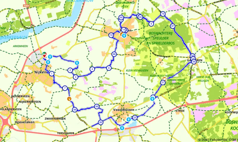 Route in Gelderland