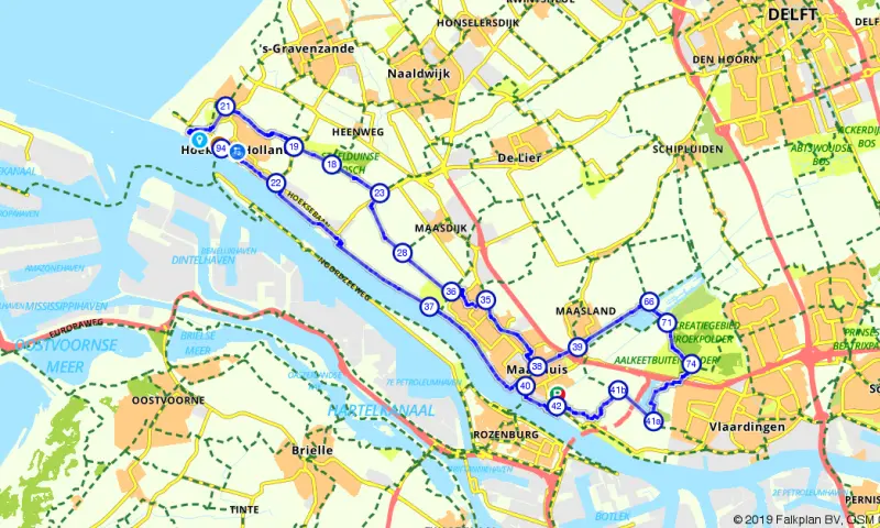 Hoek van Holland route