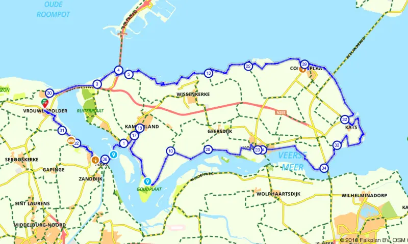 Route in Zeeland