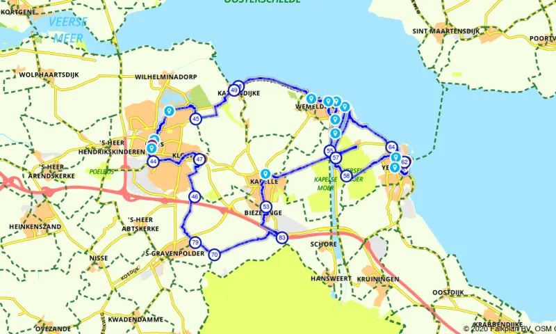 Route in Zeeland